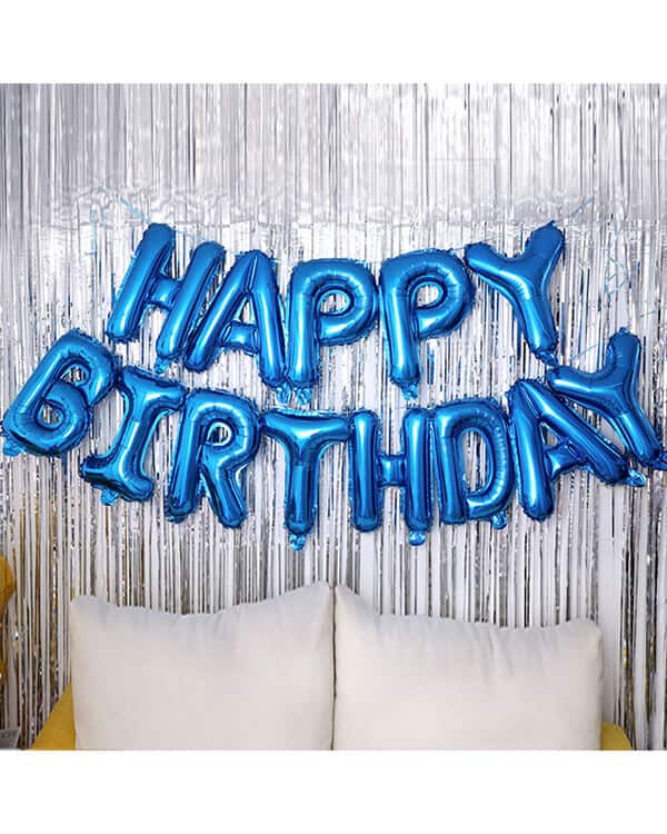 Надпись Happy Birthday Синий 41см — изображение 1