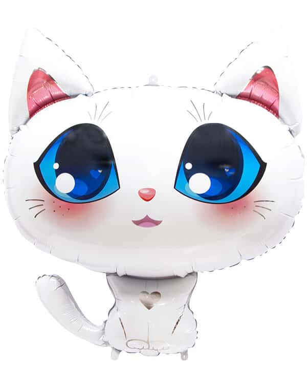 20125_Шар_(32_81_см)_Фигура_Котенок_Белый_1_шт_в_упак Фигура Котенок — изображение 1
