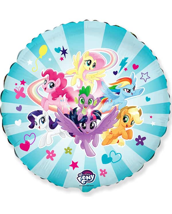 401587_Шар_(18_46_см)_Круг_My_Little_Pony_Дружные_Лошадки_Голубой_1_шт Круг My Little Pony Дружные Лошадки — изображение 1